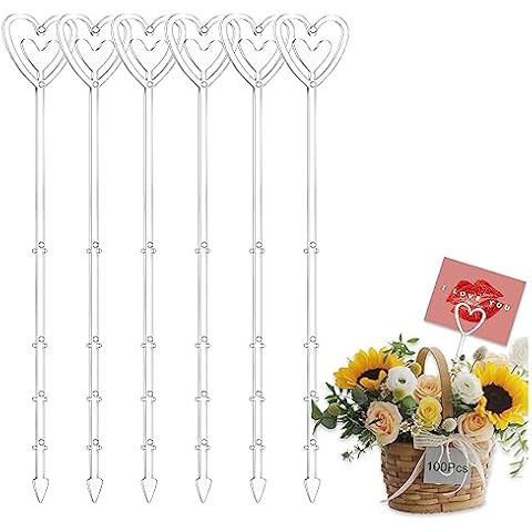 OUY 100Pcs Plastic Floral Pick Card Holder Cover