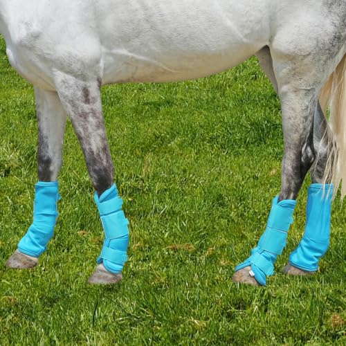 Image of Horse Fly Boots, Mesh Fly Boots for Horse Set of 4, Equine Leg Protection | Breathable Horse Leg Fly Wraps, Horse Leggings Reduce Stomping, Non-Slip Leg Guards for Mini Pony Horse Donkey