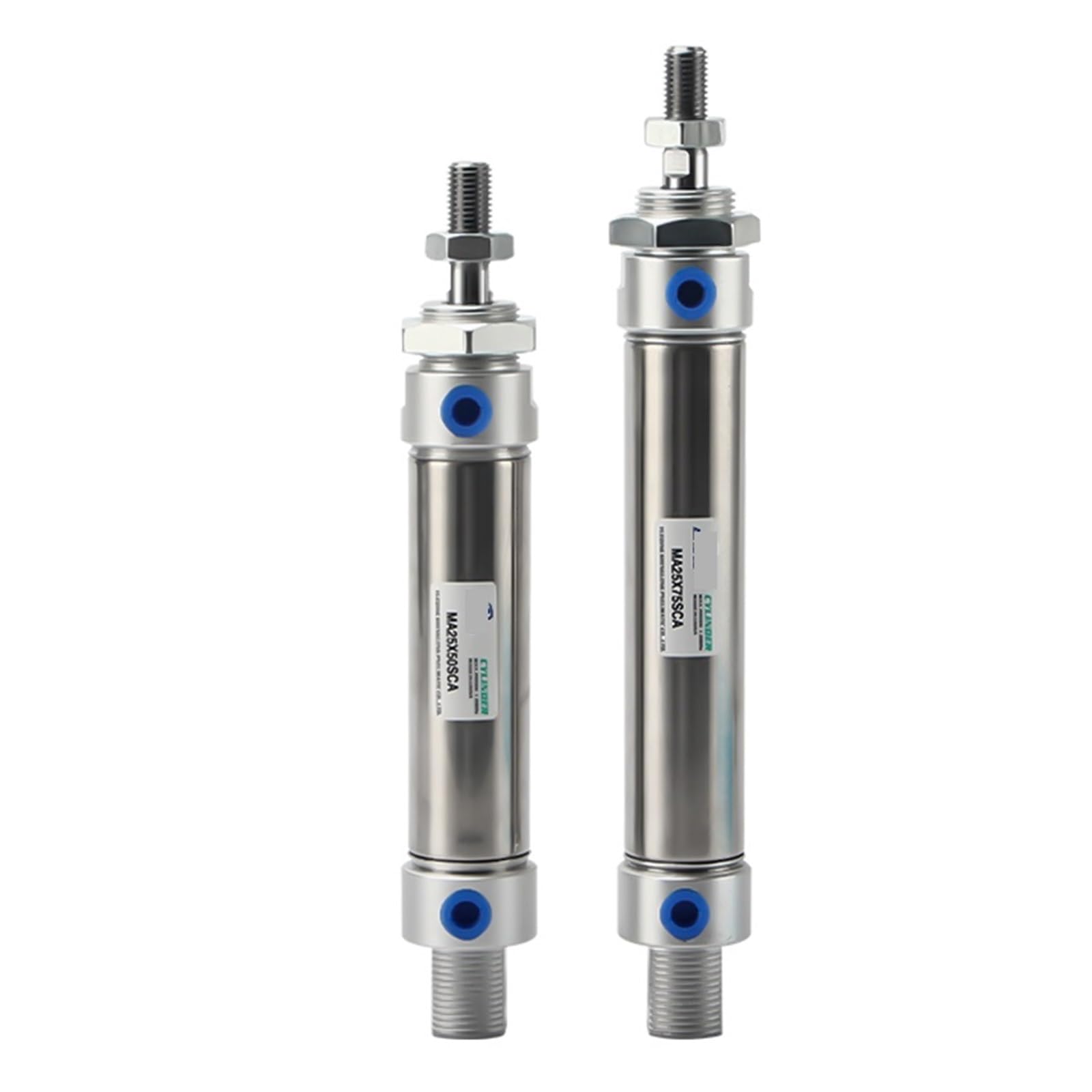 Mini cylindre double effet MA25 bague magnétique inox