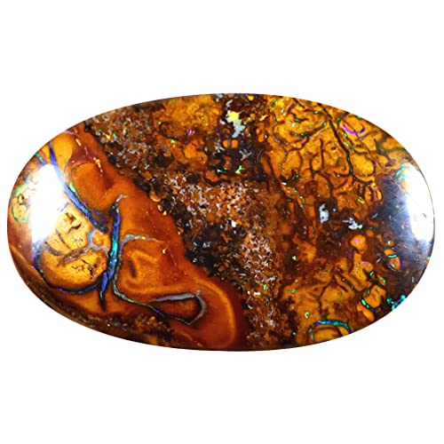 Opale Boulder d'Australie multicolore poire cabochon de 7.79 ct pour création de bijoux uniques