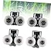 TEHAUX 4Pcs Stainless Steel Swing Wheel Shower Door Rollers Dual Pulleys for Sliding Glass Doors Windows Shower Screens Smooth Low Noise Replacement Parts