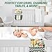 Babywards Hanging Diaper Caddy Organizer - Large Nursery Storage for Essential Newborn Baby Items - 2 Compartments, 3 Mesh Pockets - Durable Hooks to Hang on Bassinet, Changing Table, Crib