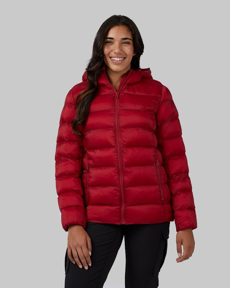 32 Degrees Heat Women’s Lightweight Packable Hooded Jacket – Water Resistant Travel Puffer - Image 3