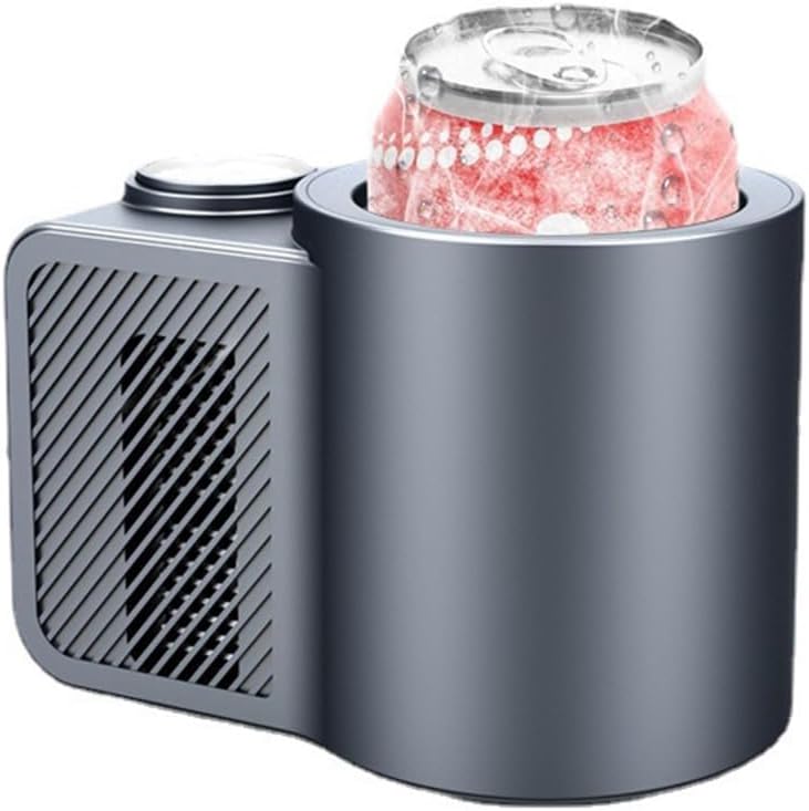 缶クーラー 保温カップホルダー ドリンク用冷蔵庫 インテリジェント きゅうそくれいとう ボタン式 12V/3A 36W コンパクトで