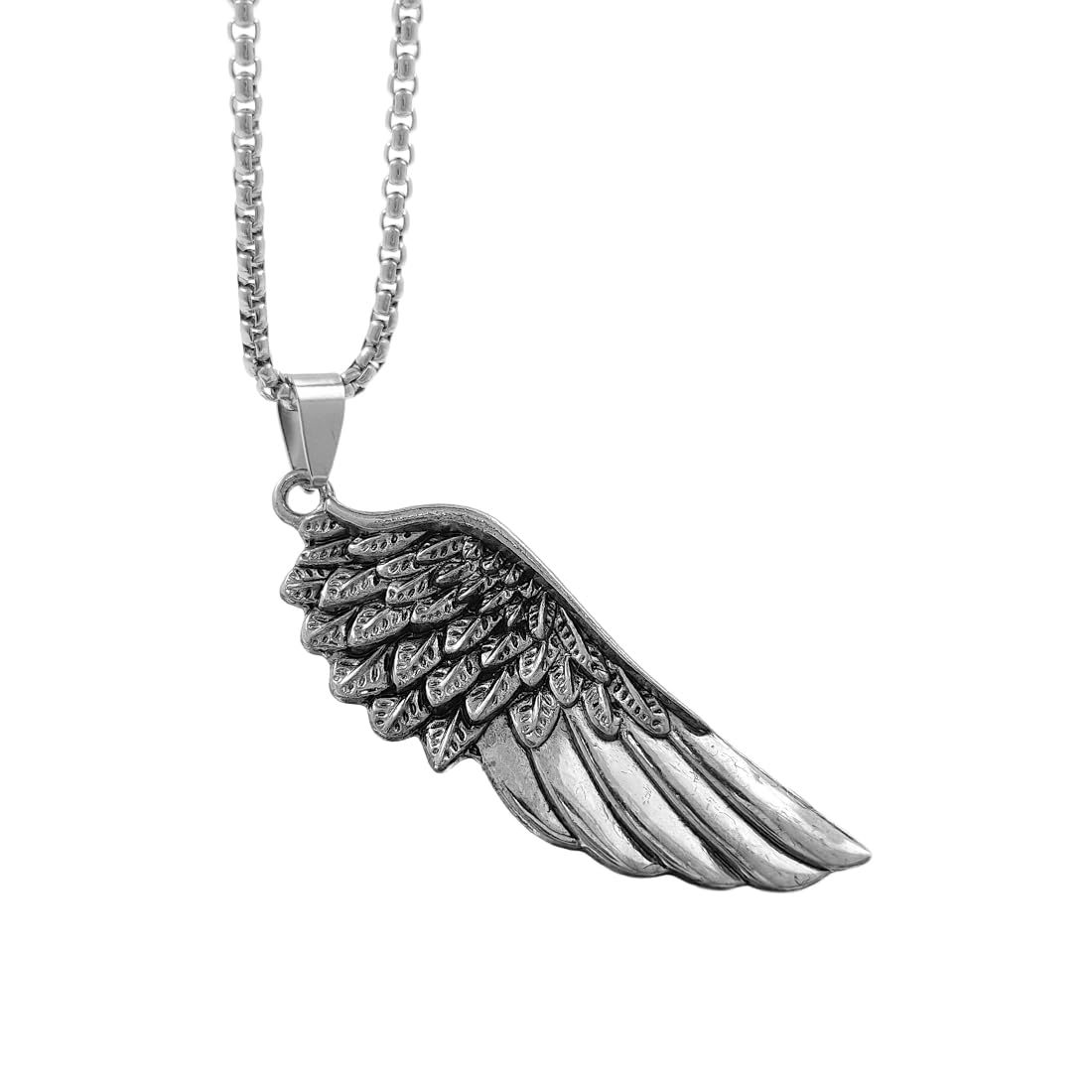 Gift Nest Angel Wing Necklace Stainless Steel Goth Cool Pendant Feather Necklace for unisex (B0DDKLKT7D) Amazon Price History, Amazon Price Tracker