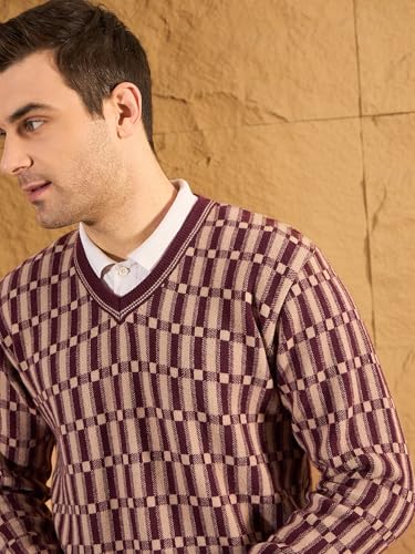 Image of Pivl Men's Winter Checkered and Trendy Sweater