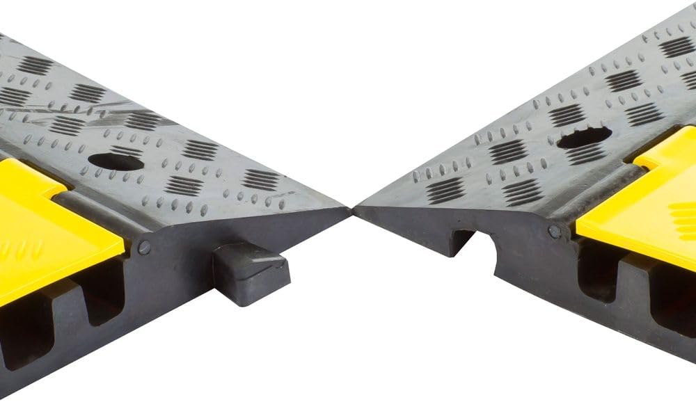 Modular 5-Channel Rubber Cable Cover Protector Ramp