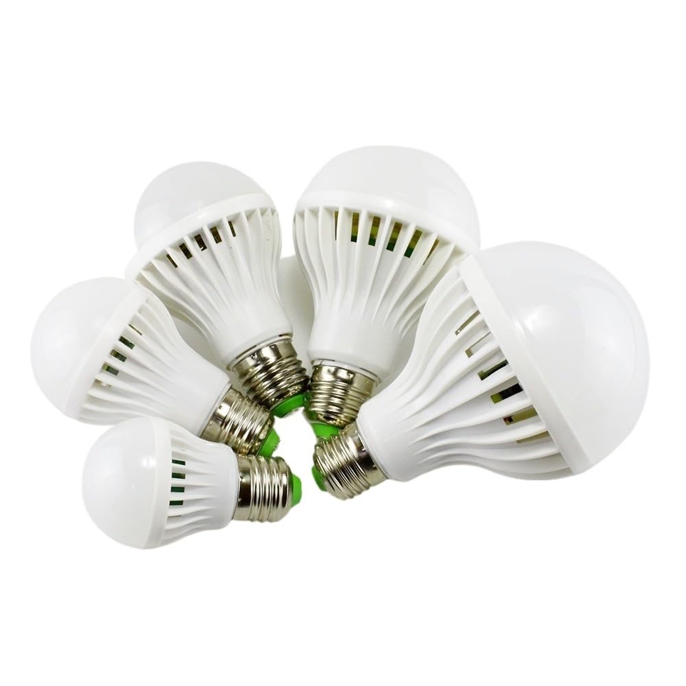 fengyan Casa bombillas, Paquete de 10, luz LED con sensor nocturno E27 AC220v LED lámpara con sensor de sonido bombilla for pasillo de escalera Familiar Lámpara(12w)