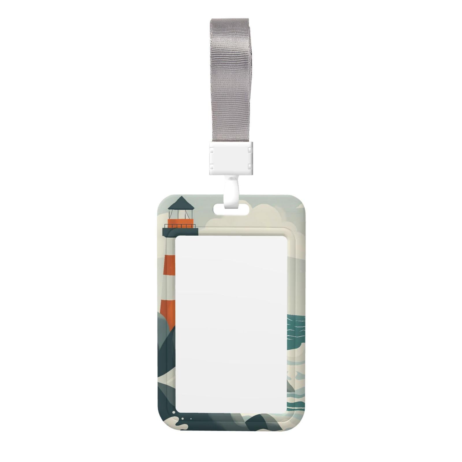 HLBSDM Lighthouse & Sea Work Badge Protective Shell Vertical Sliding Type with Transparent Window