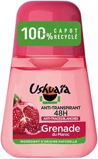 Ushuaïa - Deodorant Femme Bille Parfum Grenade Des Açores Efficacité 48h - 50ml - Pack of 4