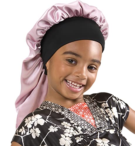 Sengterm Kids Long Satin Bonnet Girls Sleeping Cap Braids Bonnet For Long Curly Hair #TOP2