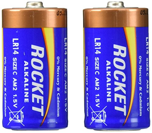 Preisvergleich Produktbild Rocket Alkaline C Batterie 2er Pack für Blaster und Spielzeug - z.B. Nerf Rapidstrike, Nitron