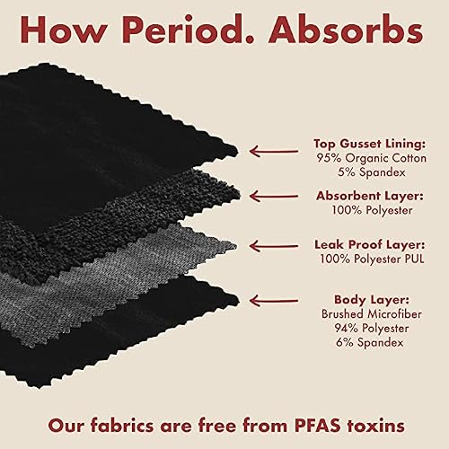 The Period Company| Bikini-Style Period Underwear For Women| Light Absorbency| Menstrual Panties For Teens| Incontinence| Absorbent Panty| Postpartum| Leak Proof | Black -S #TOP4