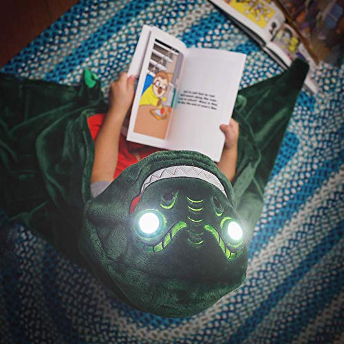Bright Eyes Blanket 2023 Version Super Soft Blanket For Kids With Led Lights - Hooded Blanket, Robe, Comfy Throw Blanket, Dinosaur; Warm Fuzzy Blanket, Animal Blanket, Machine Washable #TOP6