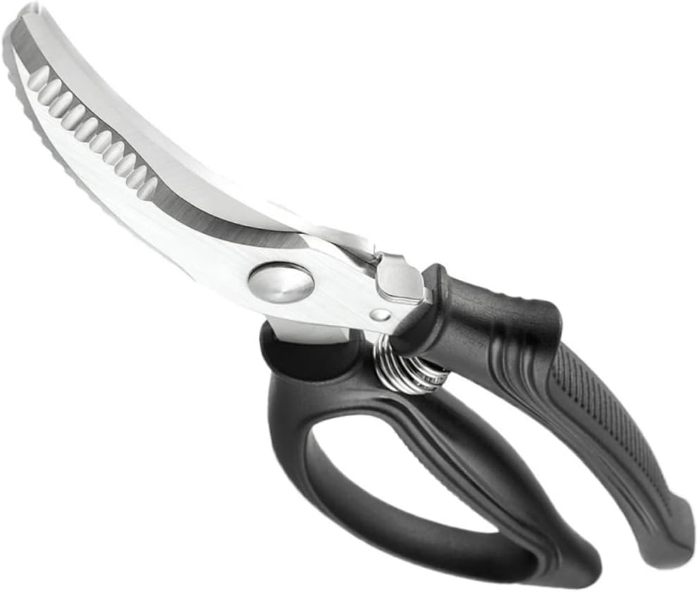 OUNONA Heavy Duty Kitchen Scissors for Cutting Chicken and Poultry Bones Stainless Steel Shears with Ergonomic Handle for Home Cooking and Meal Prep