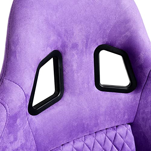 One Piece Of Universal Purple Glitter Fiberglass Bucket Racing Seats Suede With Double Sliders For Car Use Back Driving Simulator Cockpit Gaming Replacement Chair #TOP5