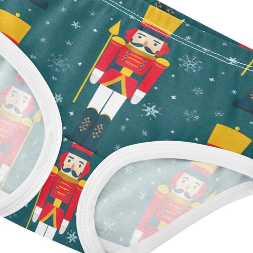 Christmas Nutcracker Green Girl Panties Cute Toddler Underwear Floral Cotton Fancy Briefs Underpants 2t4