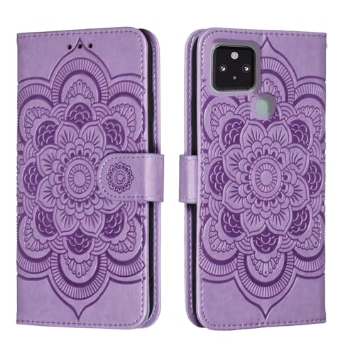 shingtomua for Google Pixel 5 Case Wallet with Card Holder Kickstand Magnetic Soft Leather Flip Fold Case for Google Pixel 5 Cover (Purple)