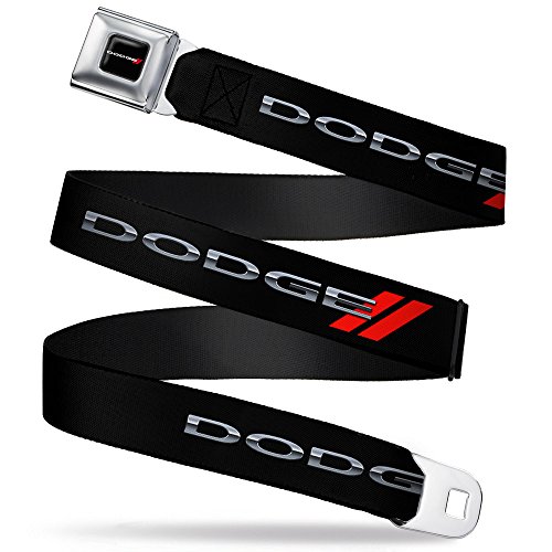 Buckle-Down Seatbelt Belt - Dodge Red Rhombus REPEAT - 1.5