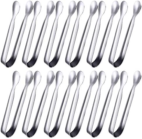 ABOAT 12 Pack Mini Tongs Sugar Tongs Ice Tongs Stainless Steel Small Serving Tongs Appetizers Tongs Small Kitchen Tongs for Tea Party Coffee Bar Kitchen