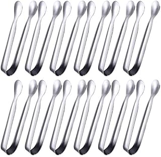 ABOAT 12 Pack Mini Tongs Sugar Tongs Ice Tongs Stainless Steel Small Serving Tongs Appetizers Tongs Small Kitchen Tongs for Tea Party Coffee Bar Kitchen