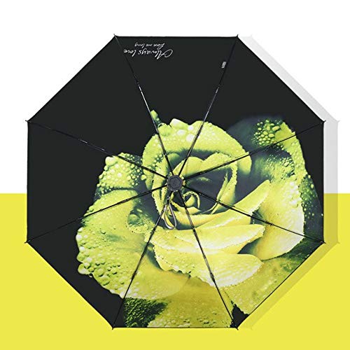 WDGCLDAFoldable Floral Umbrella and Umbrella Lady Three Foldable Custom Umbrellas for Women Rainproof