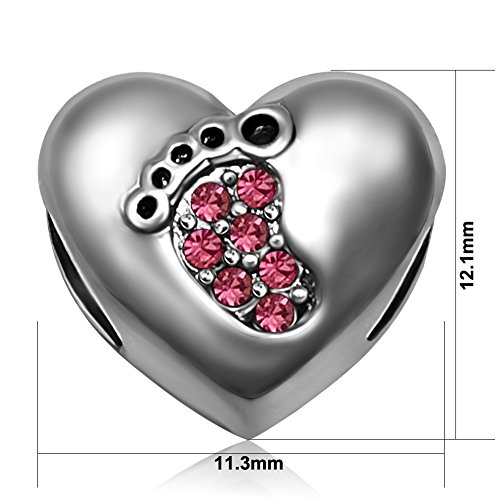 Image of JMQJewelry Feet Jan-December Womens Charms Fits Pandora Charms Bracelets