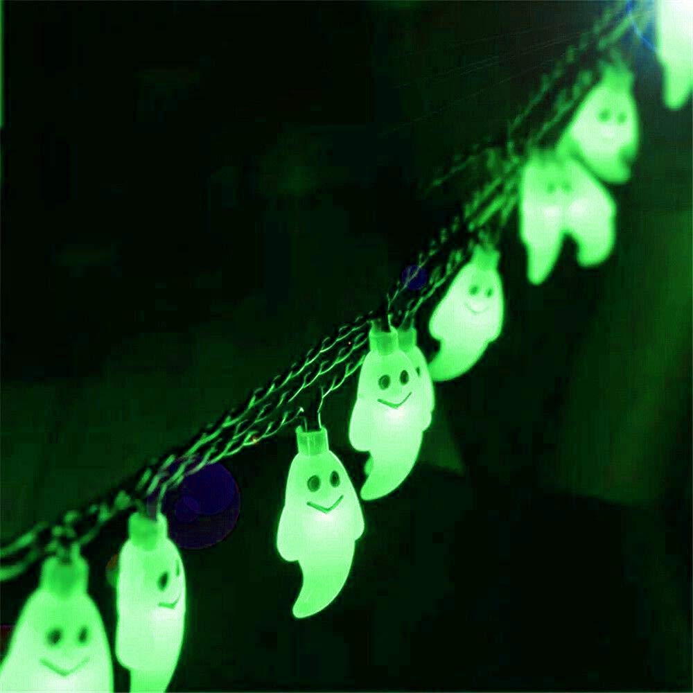 Guirnalda de luces solares fantasmas para exteriores, 22 m, 200 LED, guirnalda de luces solares de fantasma, impermeable, 8 modos para jardín y patio (verde)