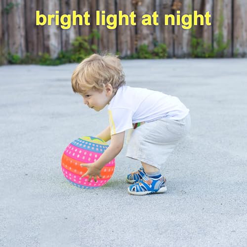 Großer Leuchtender Springball, Blinkender Leuchtender Ball, Kinderball Bildung, Glänzender Springball für Erwachsene Mehrfarbig Leuchtet Im Dunkeln, Lernspielzeug Glänzendes Spielzeug