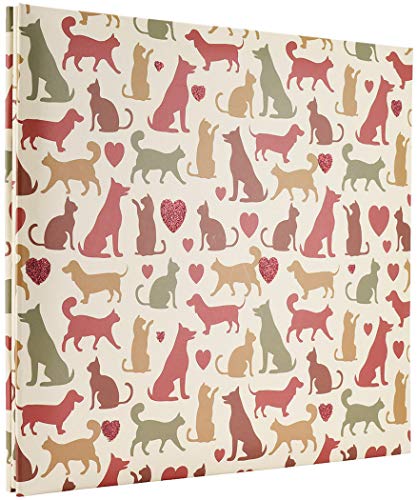 Image of MCS Expandable 10-Page Pet Scrapbook Album with Photo Opening Cover and 12 x 12 Inch Pages, 13.5 x 12.5 Inch, Cat