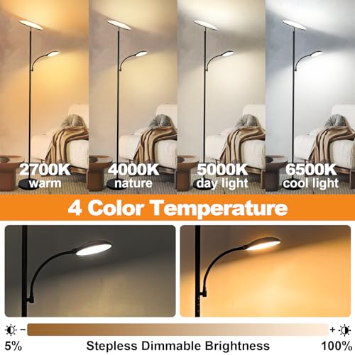 Lampadaire LED 44W 4500 lm Dimmable Télécommande Marctronic