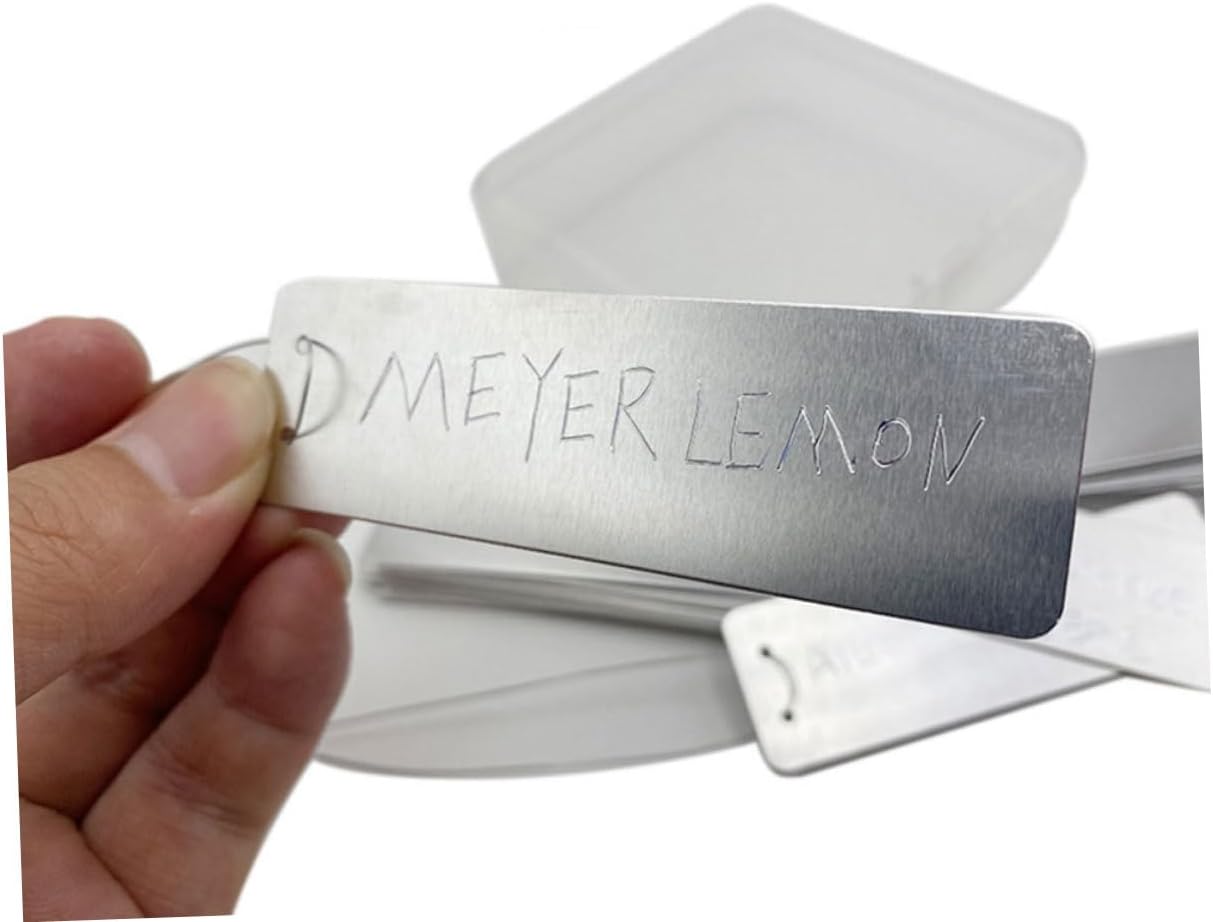 Toddmomy 100pcs Metal Plant Labels Garden Tags with Ground Stakes for Outdoor Plants Succulents Seedlings Sturdy
