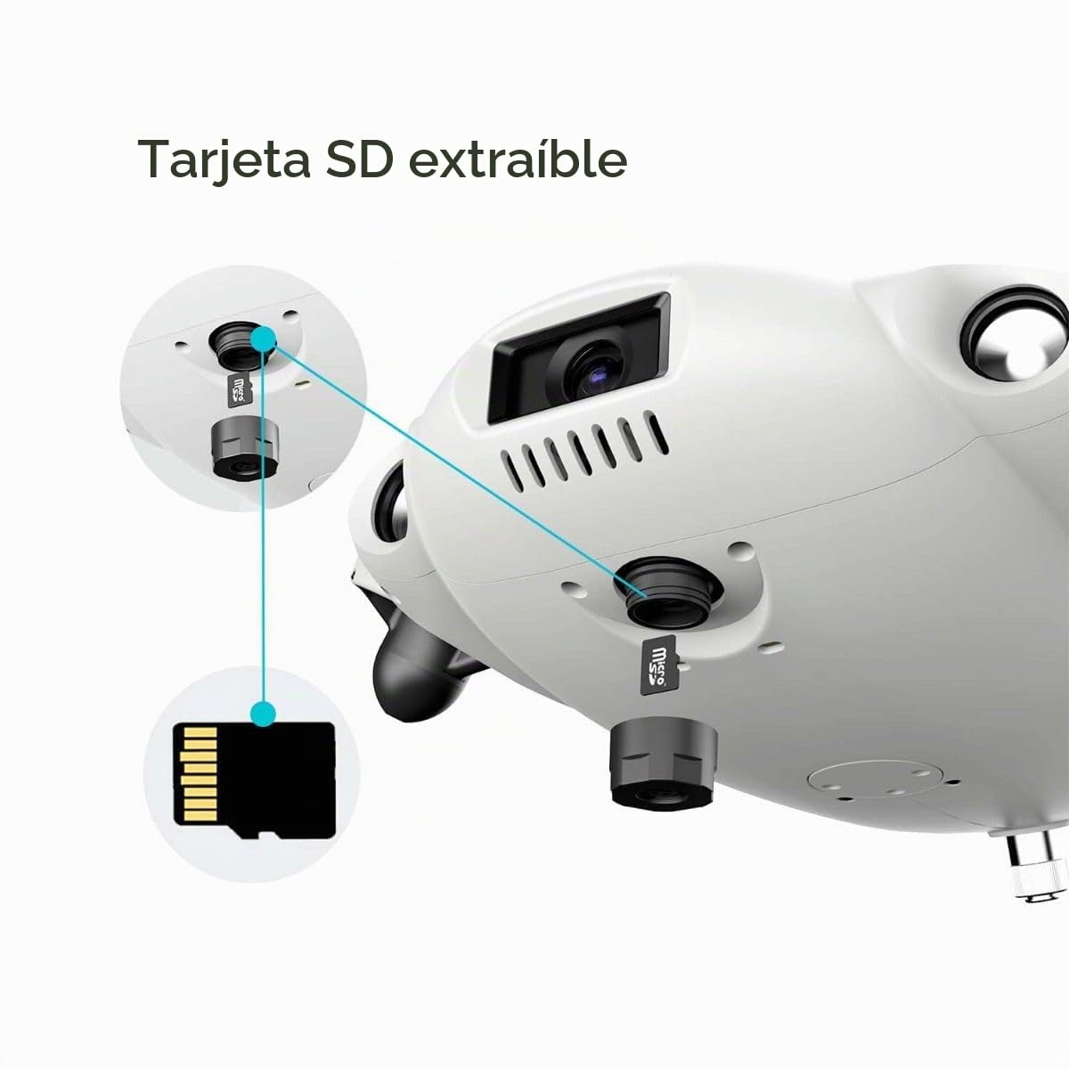 CAMOLECH FIFISH V-EVO 4K - Dron submarino con brazo robótico AI Vision Lock 360°, movimiento omnidireccional, 100 m, buceo bajo el agua ROV (juego estándar)