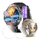 【3枚セット】 対応 HUAWEI WATCH GT 6 Pro ガラスフィルム フィルム バンド 強化ガラス 日本旭硝子製素材 ファーウェイ ウォッチ GT6 Pro スマートウォッチ 用 保護フィルム カバー ケース 対応 HUAWEI WATCH GT6 Pro 46mm 保護 高透過率 高感度タッチ 気泡防止 簡単貼り付け 【46mm モデル専用】