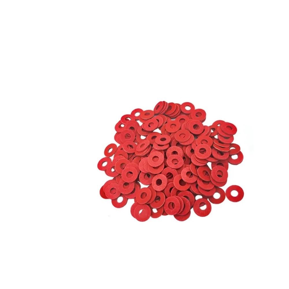 Arandelas Arandelas surtidas (20/50/100 unidades, M2, M2.5, M3, M4, M5, M6, M8, M10, M12, M16), de acero rojo, de fibra de papel, aislantes, juntas planas, anillos lisos, espaciadores de anillo, arand