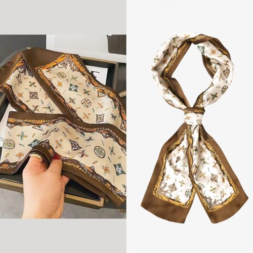 Long Like Silk Neck Head Scarf For Women Purse Bag Scarfs For Handbags Satin Hair Scarf Lightweight Fashion Neck Tie2