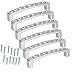 Vnfire Pack of 6 Europe Style Square Clear Crystal Rhinestone Furniture Door Wardrobe Cupboard Cabinet Drawer Pull Handle Kitchen Knobs 64mm