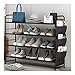 4-poziomowy Stojak Na Buty Materiałowa Półka Na Buty Organizer Metalowy Wolnostojący Stojaki Na Buty Z Wiszącymi Torbami DIY (Color : Shoe rack B)