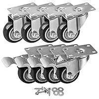 4-Inch Heavy-Duty Red PU Swivel Caster Wheels Without Brake - View #6