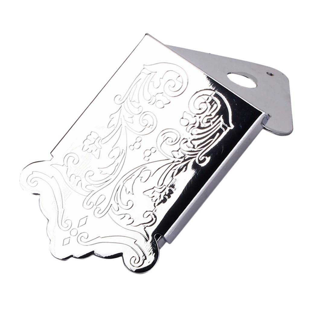 BNF® Mandolin Tailpiece Bridge 12 Hole Back For 3-6 Strings Cigar Box Guitar Silver-image-30