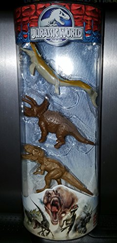 Hasbro Jurassic World Dinos Mosasaurus, Triceratops & Tyrannosaurus Rex 3 Mini Figur...