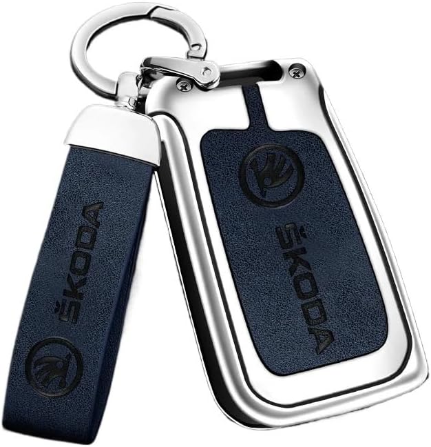 車用フリップリモートキーフォブケースカバープロテクターホルダーシェル、Skoda Octavia A5 A7 Fabia Super