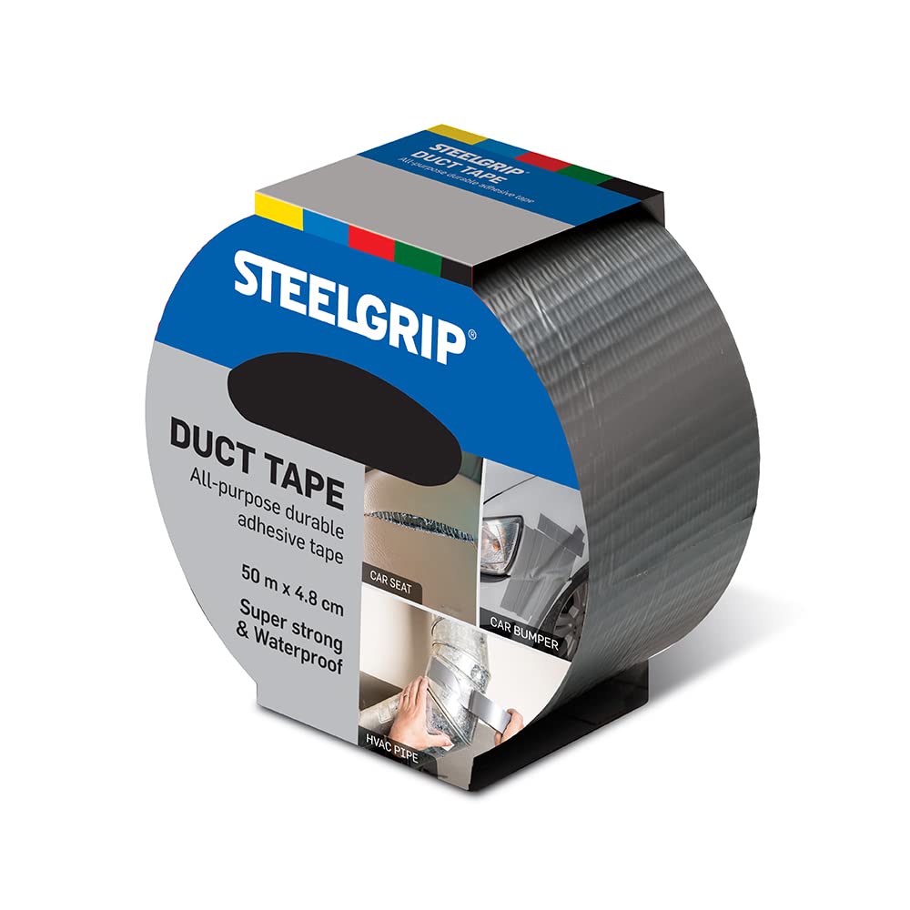 Pidilite Steelgrip Multi Purpose Duct Tape | Super-strong and Waterproof | Easy to Tear All Purpose Adhesive Tape (48 mm X 50 meters) (B0BDZXDVYN) Amazon Price History, Amazon Price Tracker