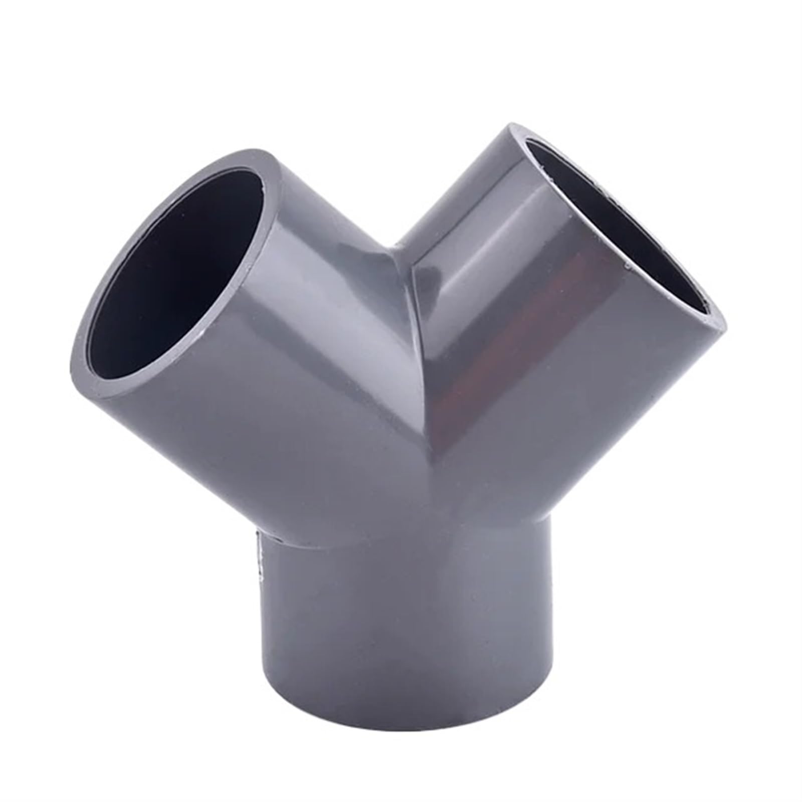 PVC-Fittings, Wasserrohrverbindungen, 1 Stück Weiß/Grau/Blau 20~63 mm PVC-Rohrverbinder Gartenbewässerungssystem Wasserrohrtank Y-Typ T-Verbindungsstücke(Gray,Inner Dia 32mm)