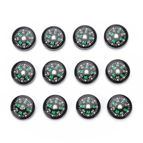 Brújula de bolsillo aceite mini pack de 12 ligera portátil miniatura 6
