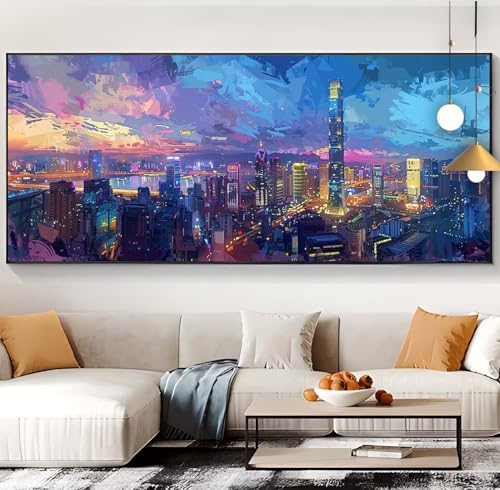 Painting diamant coucher de soleil broderie diamant kit complet adulte 60x130