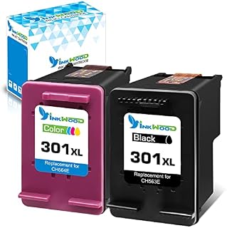 301XL Ink Cartridge, Inkwood 301XL Remanufactured Printer Cartridges Replace for HP 301 Ink Cartridges for Envy 5530 4500 4507 5532 Officejet 2620 4630 Deskjet 1510 2544 2540 3050a 1050 (Black,Colour)