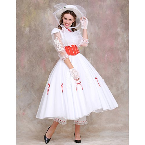 Cosplaydiy Women's Costume Dress For Mary Poppins Princess Cosplay L #TOP1