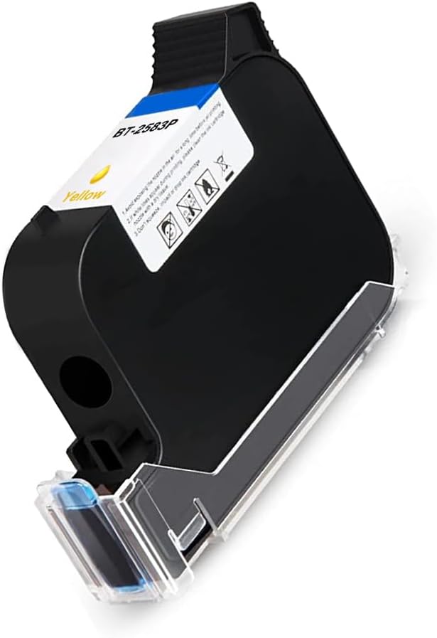 UPRINTJET Original Solvent Fast Dry Ink Cartridge Replacement for BT-HH6105B2/B10 Handheld Inkjet Printer - Yellow