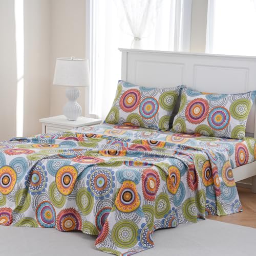 Meishang King Size Sheet Set - Ultra Soft Brushed Microfiber Printed Bed Sheet Set thumb #6